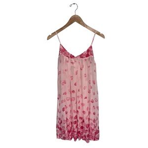 Oscar de la‎ Renta Slip Dress Women's Size Medium Pink Rose Petals Vintage NWT
